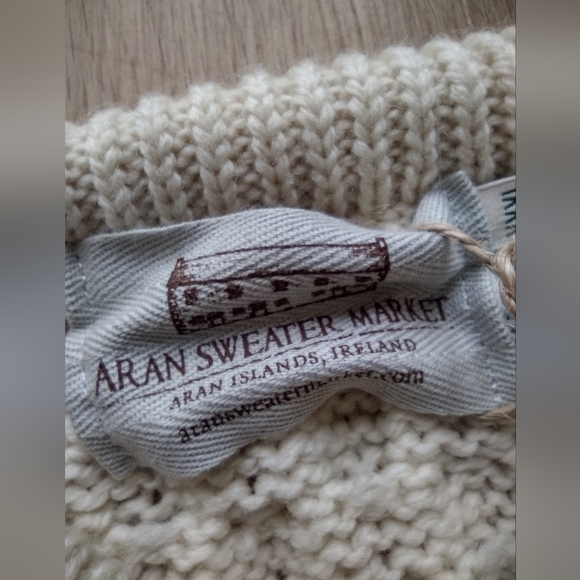 NWT Aran Sweater Market Ireland 100% Wool Fishermans Cable Knit Sweater XXXL - Picture 4 of 8